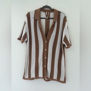 ANTHROPOLOGIE Knit Surf Shirt (M)